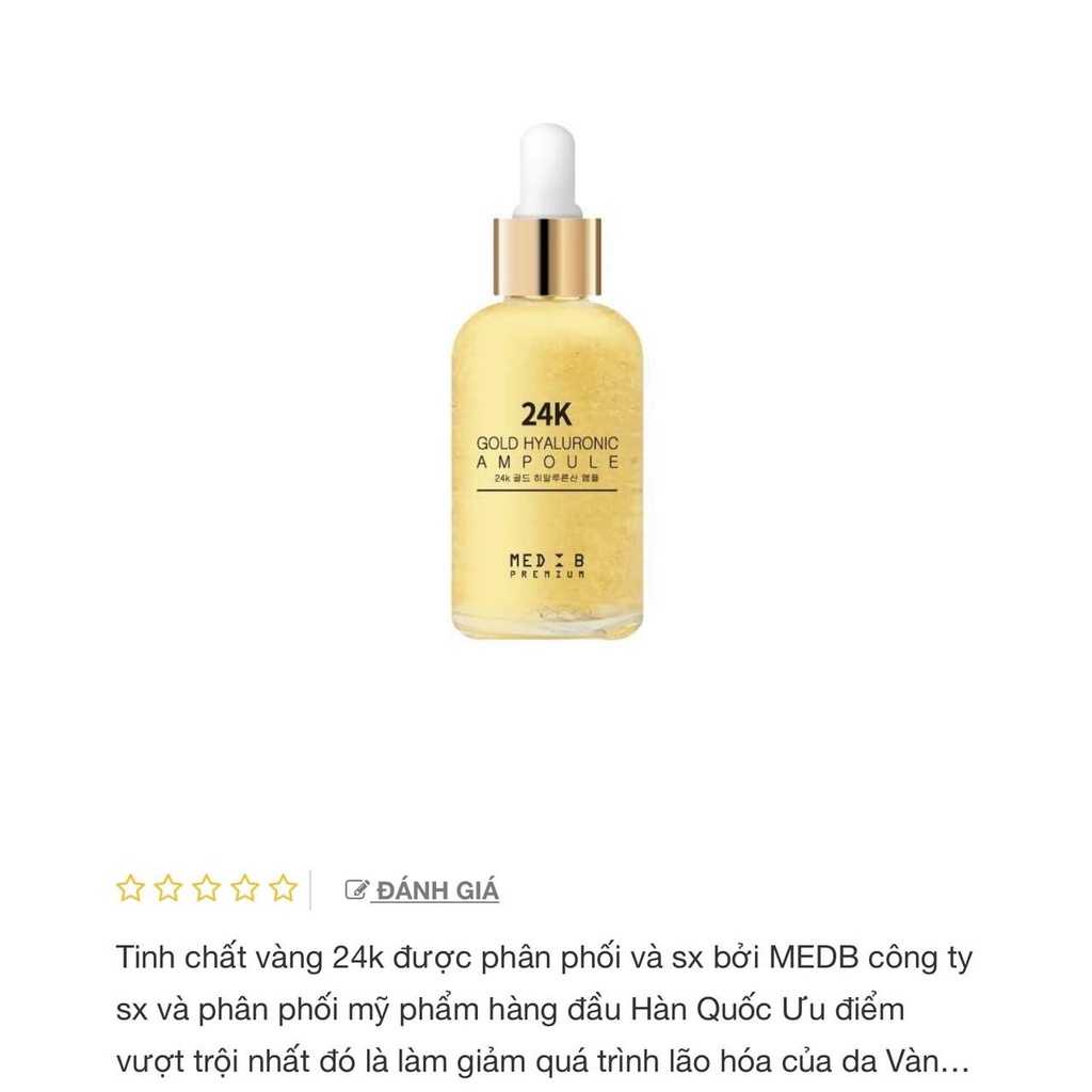 Mỹ Phẩm Hàn Quốc - Tinh Chất Vàng 24K Medb - Nhập Khẩu Chính Hãng