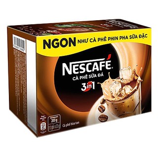 Cà phê sữa đá 3 in 1 200gam/hộp ( Cafe 10 gói x 20g/gói) NESCAFÉ R
