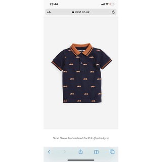 Áo phông Next polo hoạ tiết