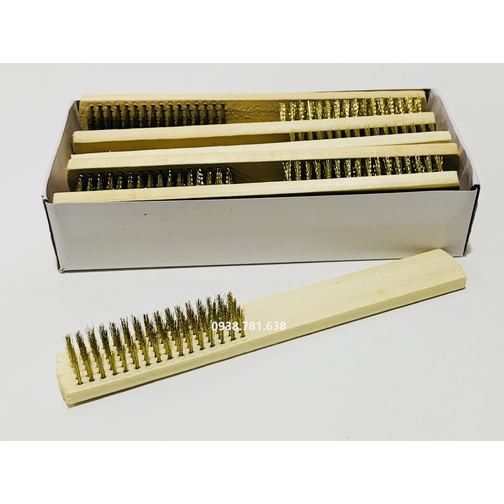 Bàn Chải Cán Gỗ Sợi Thép 616