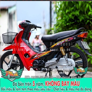 Tem rời Wave S nhỏ đỏ đen B -1