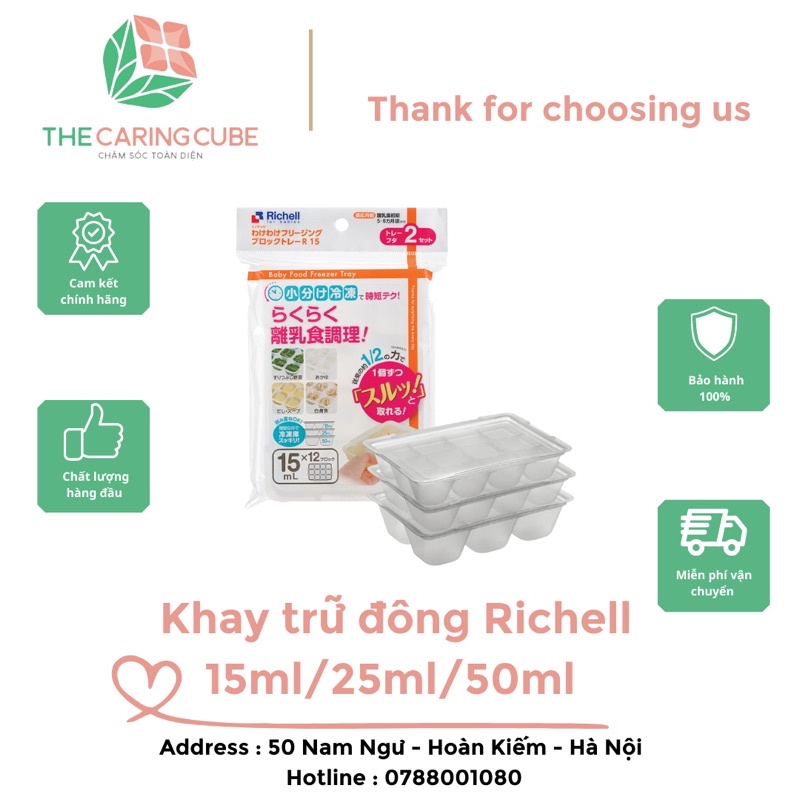 Khay trữ đông Richell 15ml/25ml/50ml