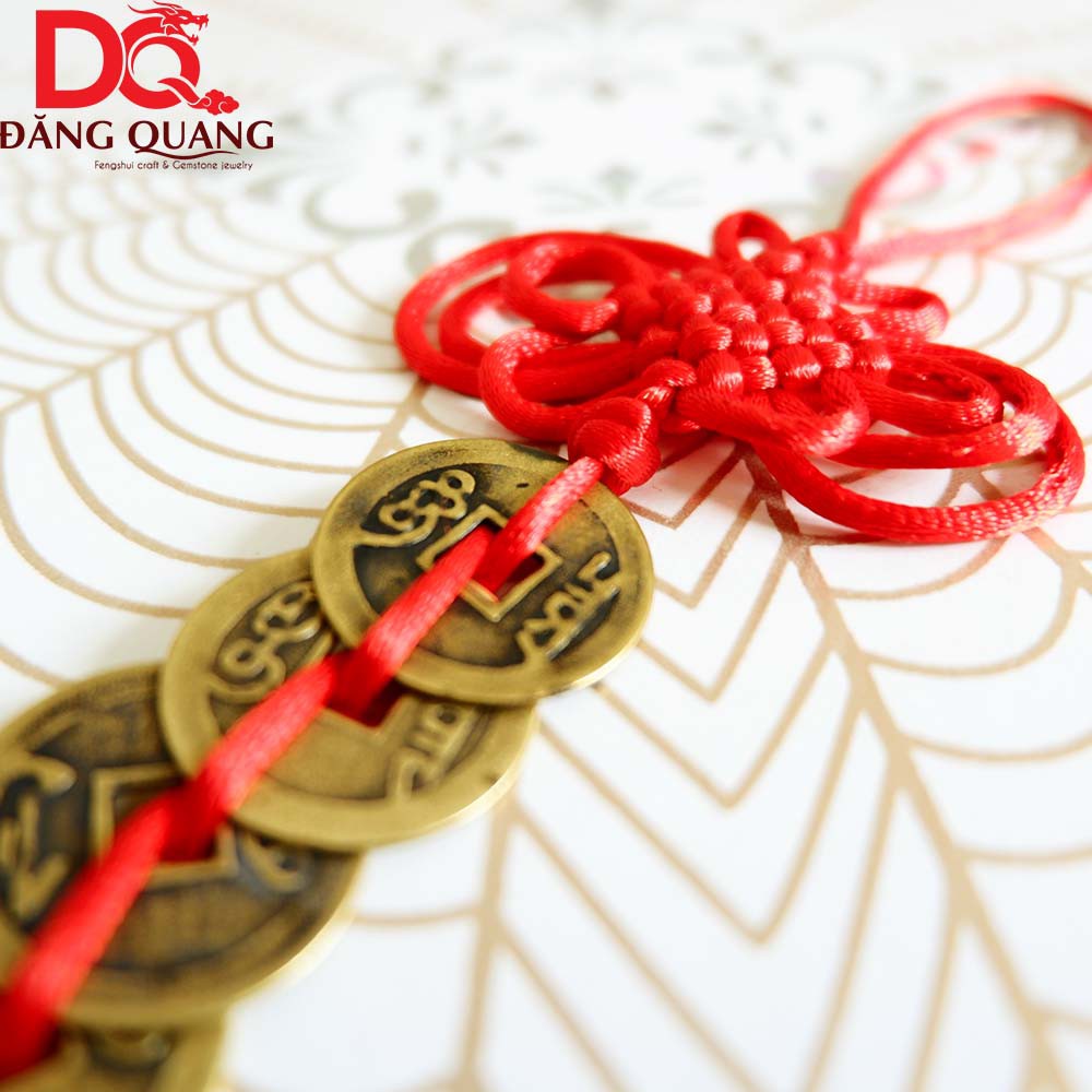 Dây tiền 6 xu may mắn Lục Đế phong thủy [Hàng loại 1 - đồng nguyên chất dày và sáng bóng] DQ031 | BigBuy360 - bigbuy360.vn