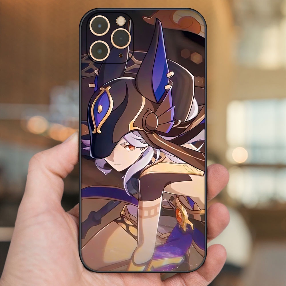 Ốp lưng iPhone 11 Pro Max dẻo đen cạnh vuông in hình Cyno Genshin Impact