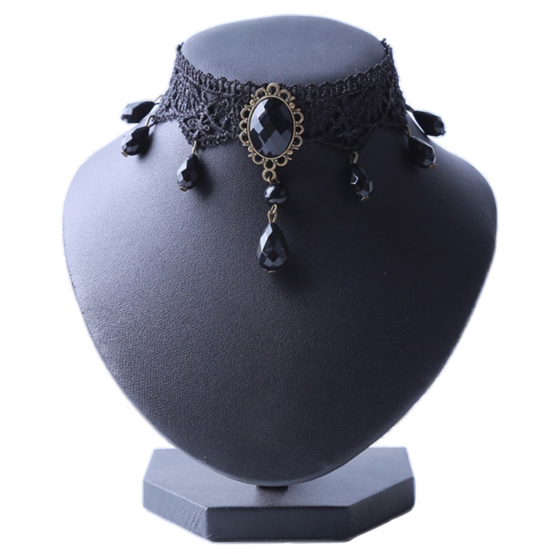 Gothic Personality Choker Pendant Sexy Ladies Vintage Black Lace Necklace Clavicle Chain Gifts