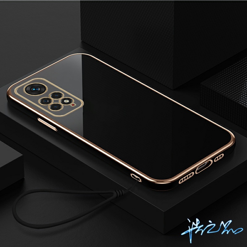 Ốp Điện Thoại Bảo Vệ Ống Kính Kèm Dây Đeo Cho Redmi 10C 10A 10 9A 9A 9T 9S 9C 9 Note 7 8 9 10 11 Pro