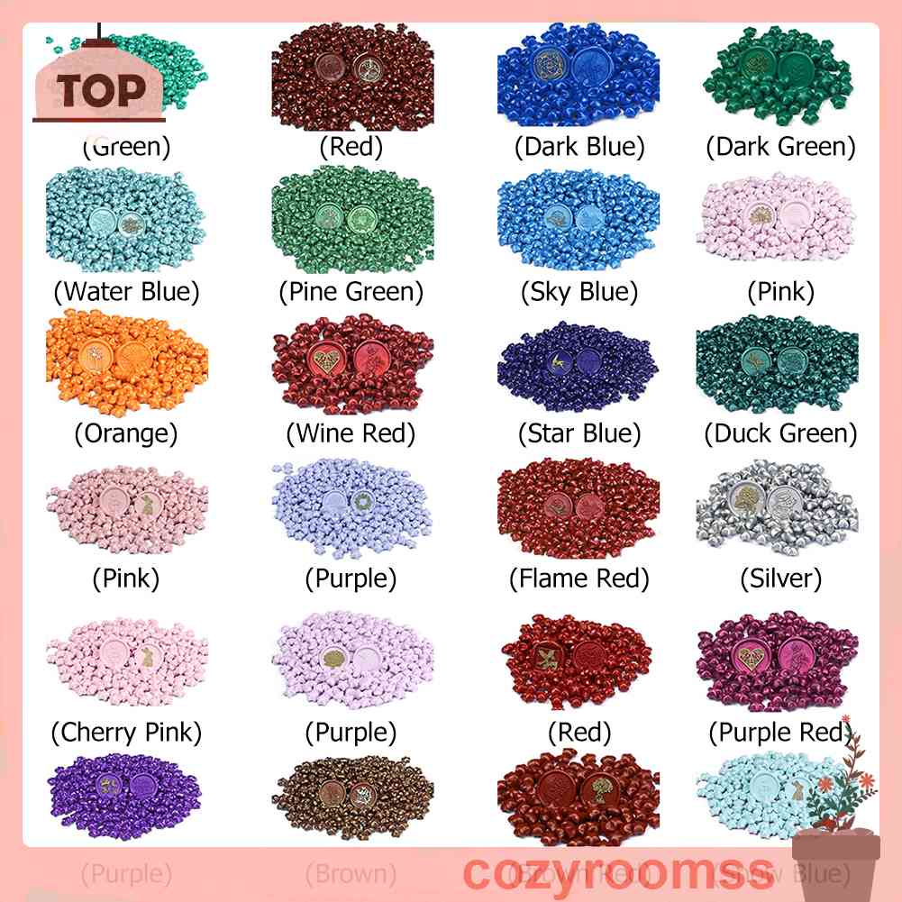 100 Hạt Sáp Niêm Phong Bì Thư Hình Ngôi Sao