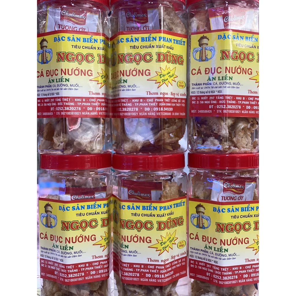 Cá Đục Nướng ( ăn liền ) là món ăn ngon của Shop Đặc Sản Biển Phan Thiết NGỌC DŨNG; Hộp 200 gram. HSD 12 tháng