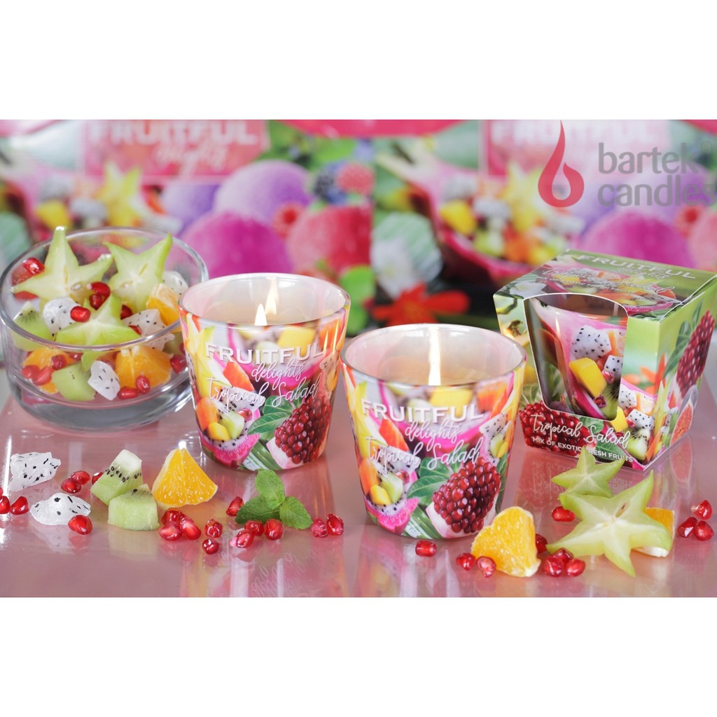 Ly nến thơm Bartek Candles BAT5208 Fruitful 115g (Hương hoa quả)