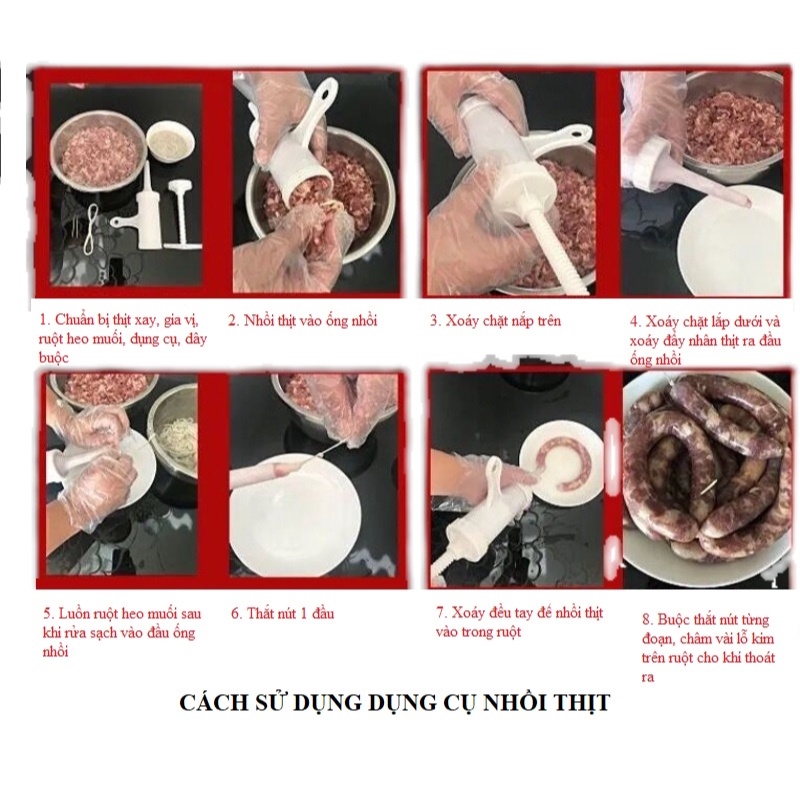 Ruột heo muối dài 5m làm lạp xưởng xúc xích, Nguyên liệu từ 100% ruột heo tươi