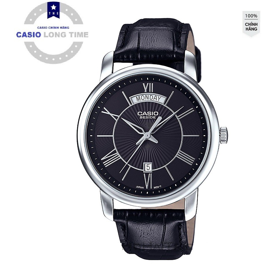 Đồng Hồ Nam Casio BEM-152L-1AVDF Dây Da - Mặt Số La Mã - Chống Nước