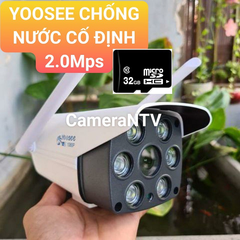 Camera Yoosee ngoài trời IP011 HD1080 có 4 led chiếu sáng quay có màu ban đêm