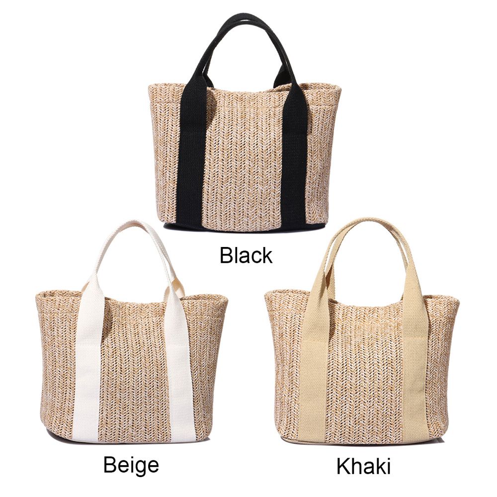 Túi xách tay và đeo vai MIHAN1 bằng rơm nhiều màu sắc thời trang cho nữ