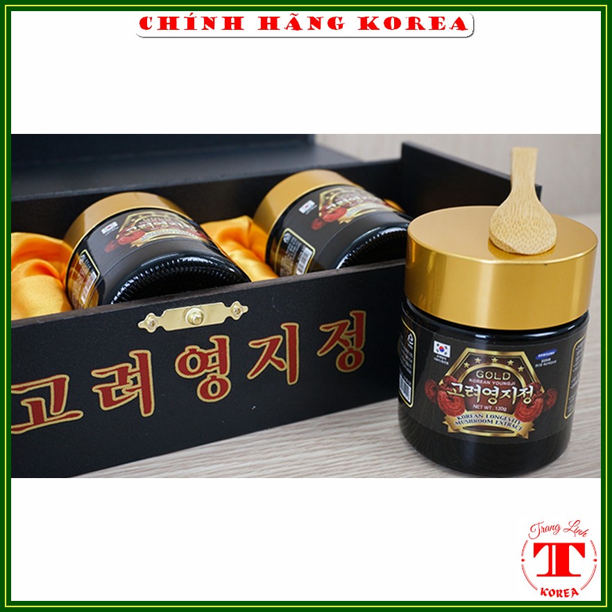 Cao linh chi hàn quốc hộp gỗ đen chính hãng, 3 lọ x 120gr - tranglinh