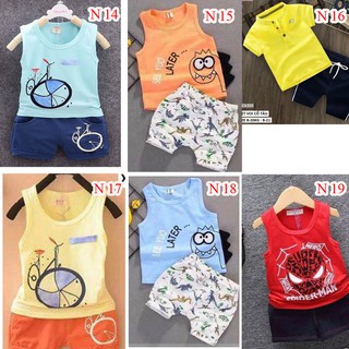 Combo 5 bộ bé trai Cotton 4c (ảnh thật)