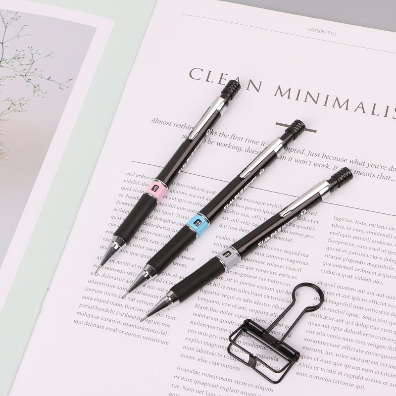 Bút chì bấm tự động HB 0.5mm 0.7mm tiện lợi cho học sinh dùng trong văn phòng và trường học