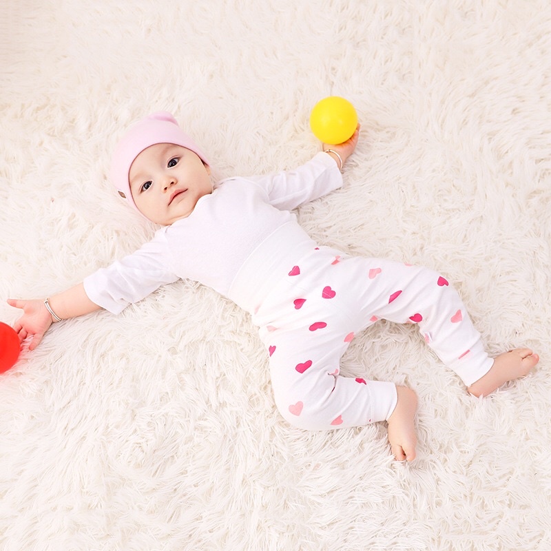 Quần dài cạp cao cho bé sơ sinh tới 3 tuổi, cạp ôm mềm co giãn