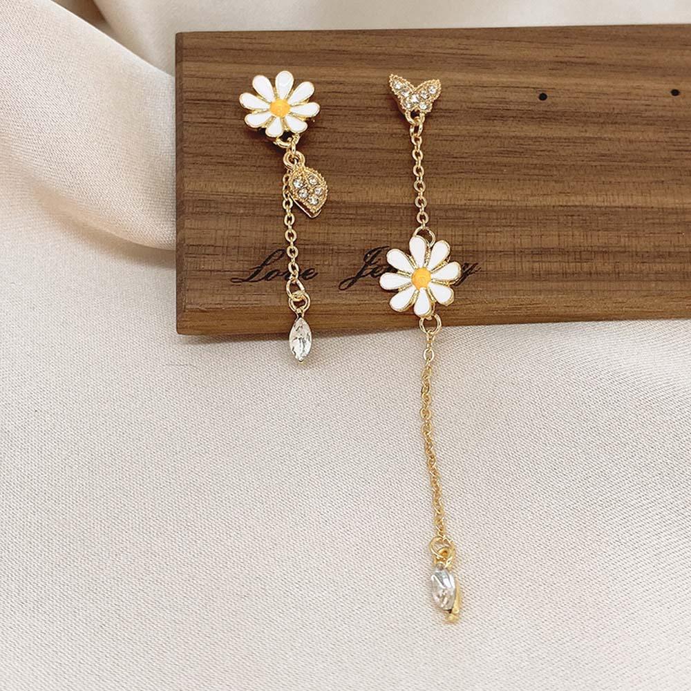 Bông Tai Dáng Dài Hình Hoa Cúc Xinh Xắn Cho Nữ