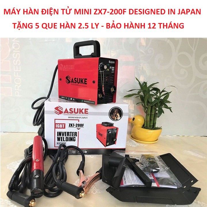 Máy Hàn Điện Tử Mini inverter Sasuke  ZX7-200F Và ZX7-200N Đầy Đủ Phụ Kiện Tặng 5 Que Hàn 2020