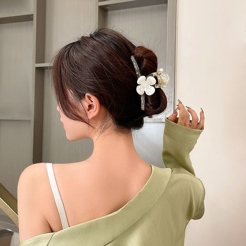 Kẹp tóc hoa 4 lá nhụy đá lấp lánh - Cặp tóc nữ đẹp cao cấp sang chảnh dễ thương ZAZA H004