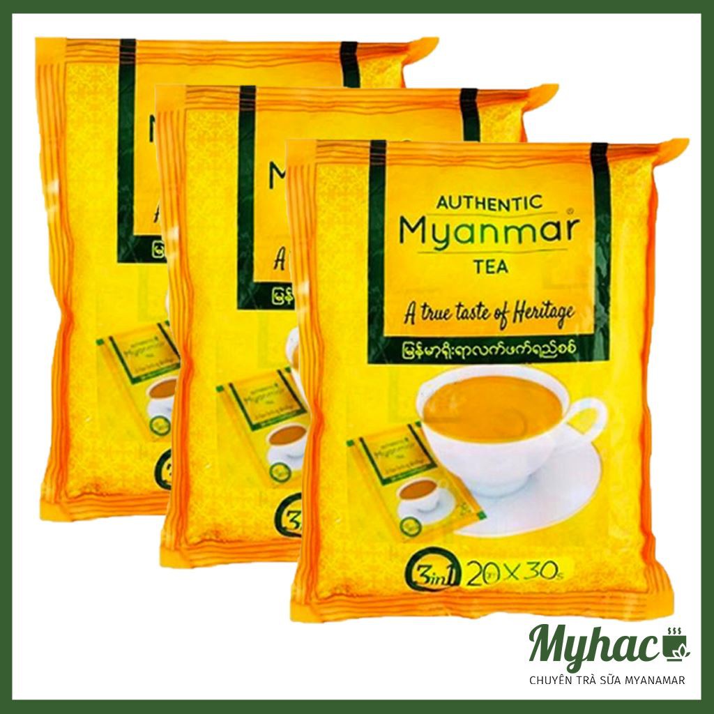 Date12/2021 - Combo 3 gói Trà sữa  Authentic Myanmar
