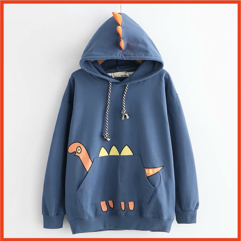 ÁO HOODIE NAM NỮ KHỦNG LONG CUTE Unisex hoodies AO HOODIE FREE SIZE DƯỚI 60KG | BigBuy360 - bigbuy360.vn