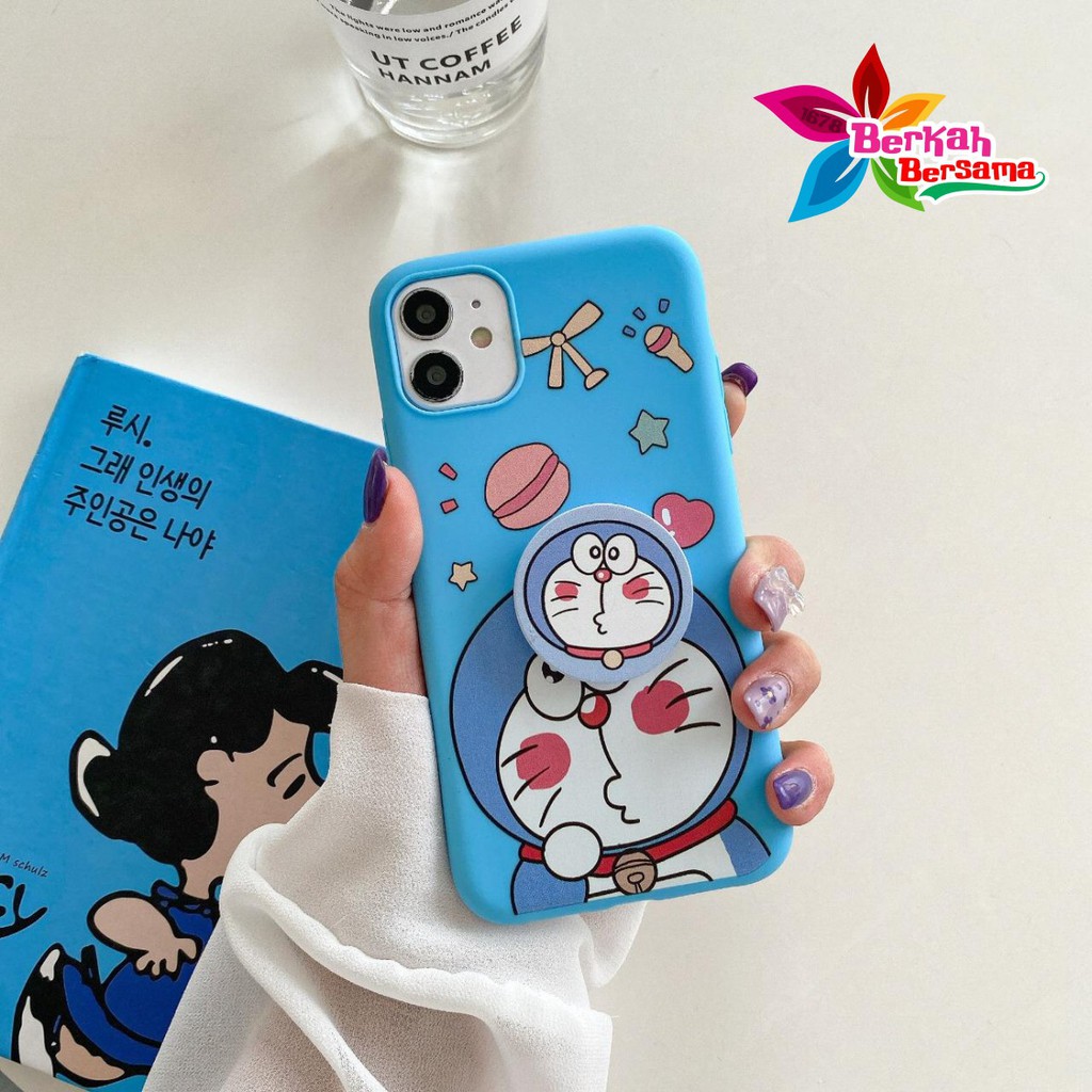 Ốp Điện Thoại Mềm Có Giá Đỡ Hình Doraemon Cho Vivo Y53 Y71 Y71I Y81C V5 V5S Lite Y65 Y69 Bb4435