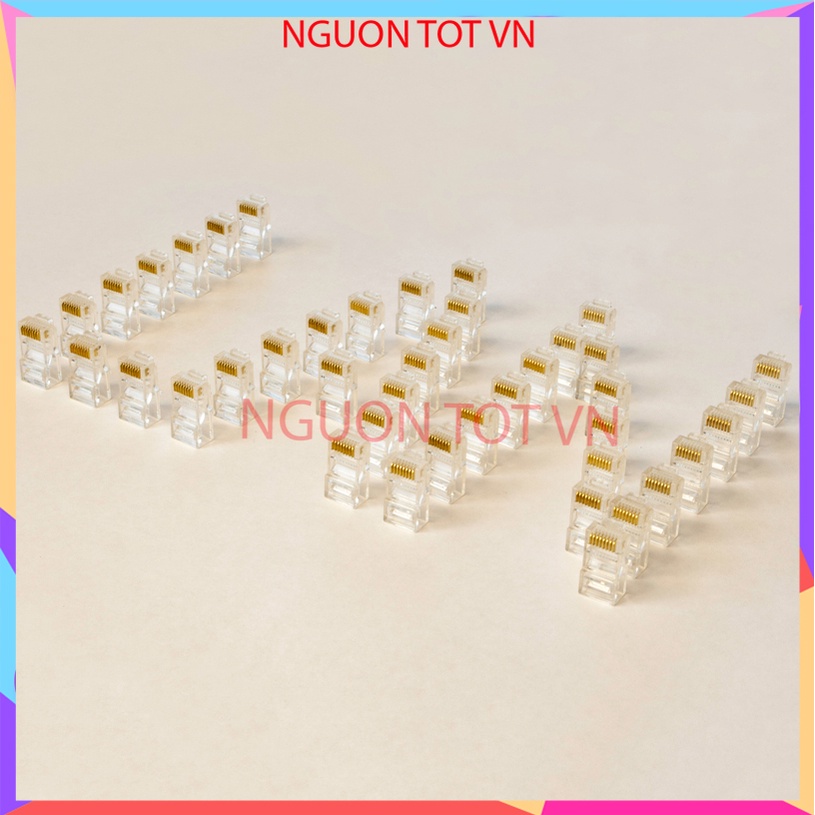 Hạt mạng RJ45 dùng cho dây mạng 4/8 sợi bán lẻ theo cái, loại Xịn.