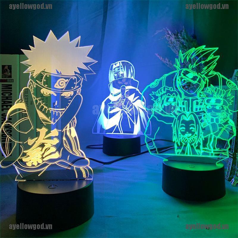 Đèn Ngủ Led 3d Hình Sasuke Kakashi Cho Bé