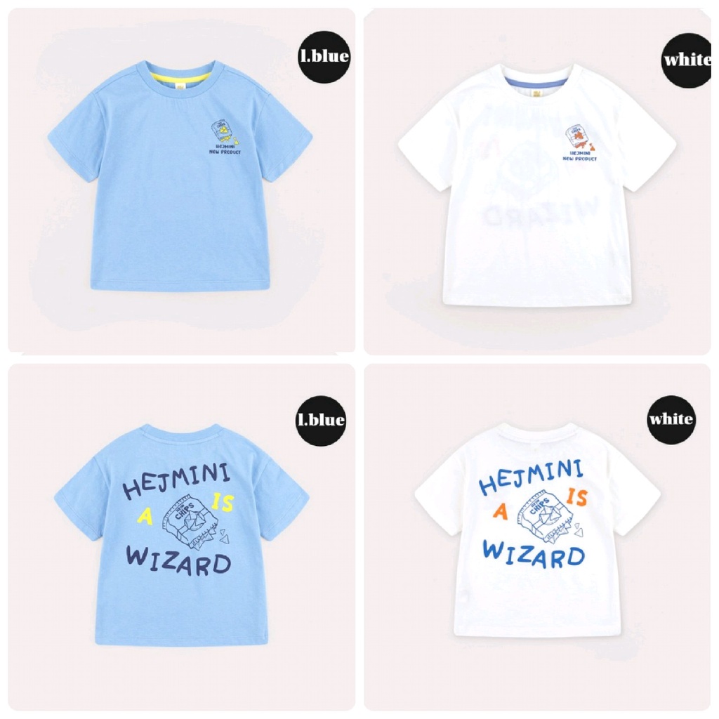 Áo cotton bé trai bé gái in chữ Hejmini newproduct Hej. HA2896