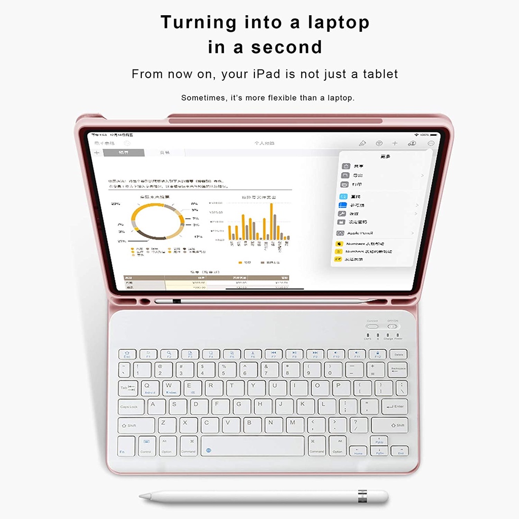Bao Da Máy Tính Bảng Có Bàn Phím Cho iPad 9th Generation 10.2 Second Generation 8th Generation 7th Generation air4 10.9 pro 11 pro 10.5 pro 12.9 mini4 mini5 2021/2020/2019/2018/2017