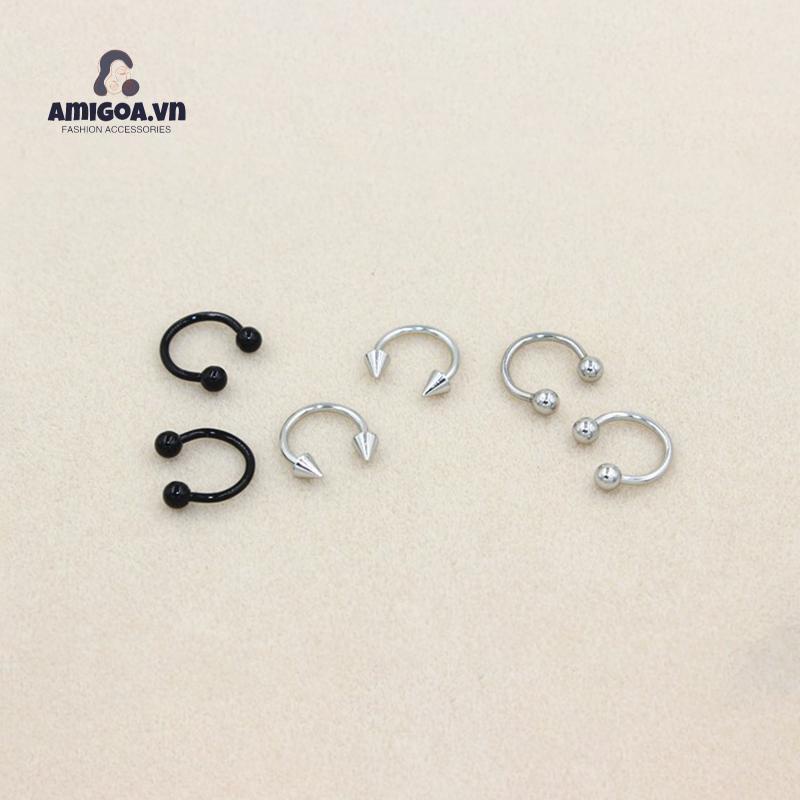 Khuyên Xỏ Cơ Thể Bằng Thép Không Gỉ Cá Tính