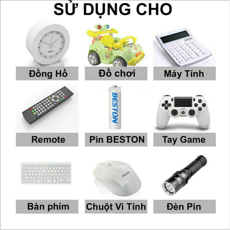 Pin sạc BESTON AA AAA 4 viên pin kèm sạc tự ngắt, tái sử dụng nhiều lần, tốc Độ Cao Led báo trạng thái sạc