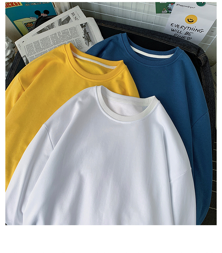 Áo sweater 63 màu tùy chọn màu trơn hàn quốc cho nữ