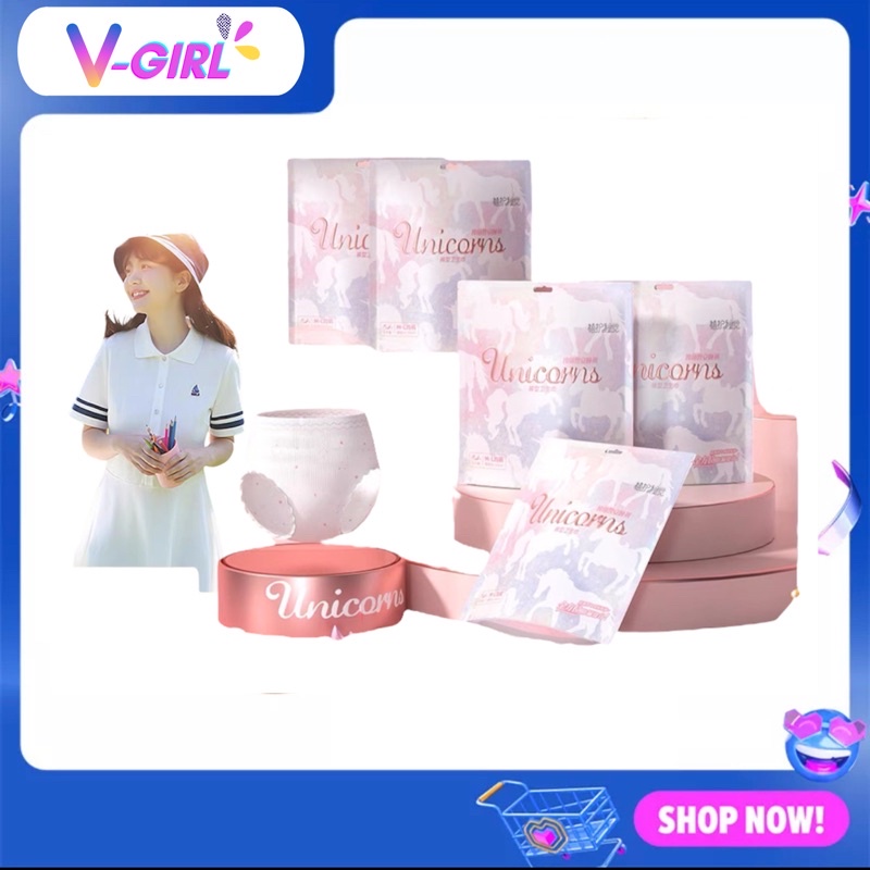 Băng vệ sinh/băng đêm dạng quần hãng Unicorn nội địa trung size M-L phù hợp vòng eo 56-105cm