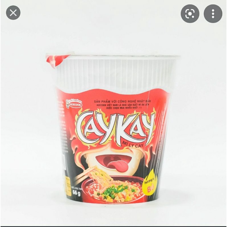 MÌ CAYKAY VỊ BÒ ACECOOK LY 66g