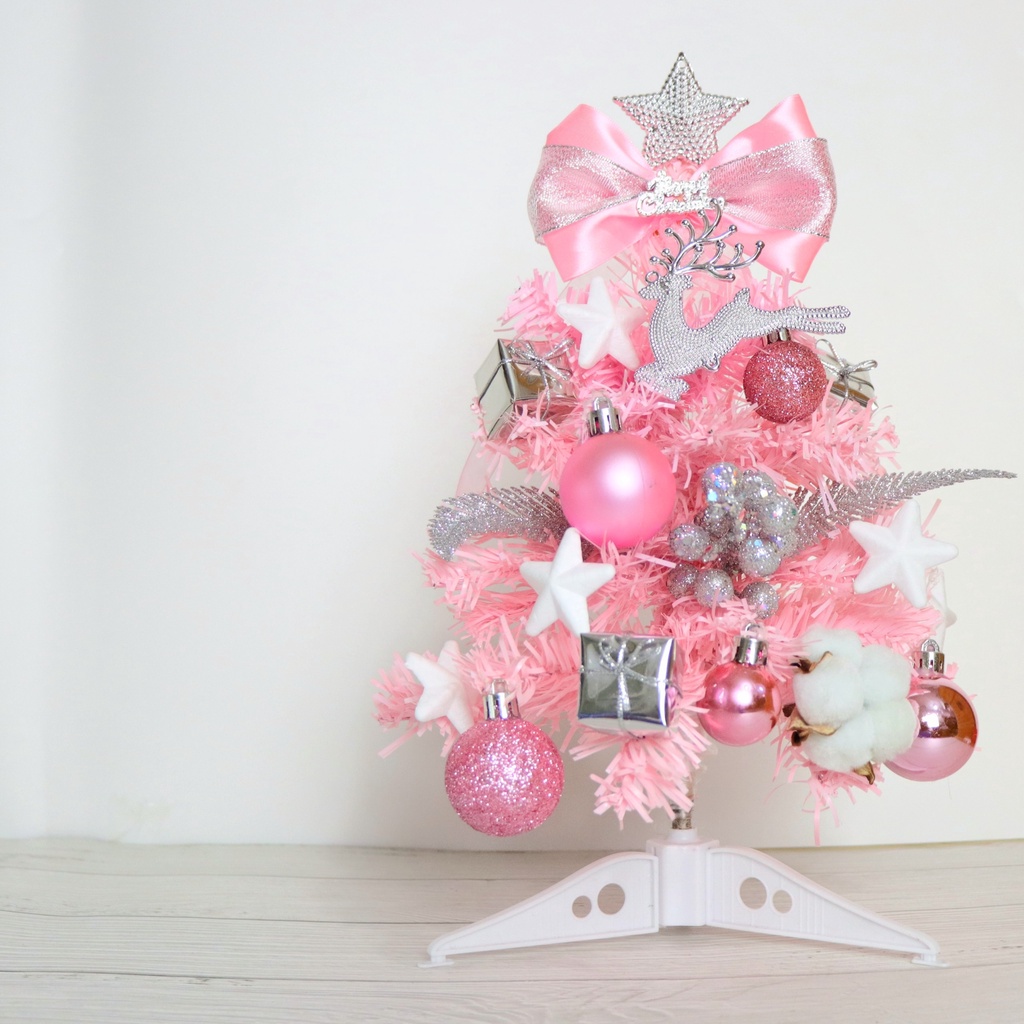 Cây Thông Hồng Nhí Để Bàn TH05 Trang Trí Giáng Sinh cây 30cm