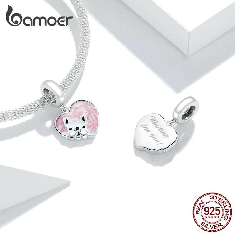 BAMOER Mặt Vòng cổ/Vòng Tay/Vòng cổ Hình Chú Cún Bằng Bạc 925 BSC360