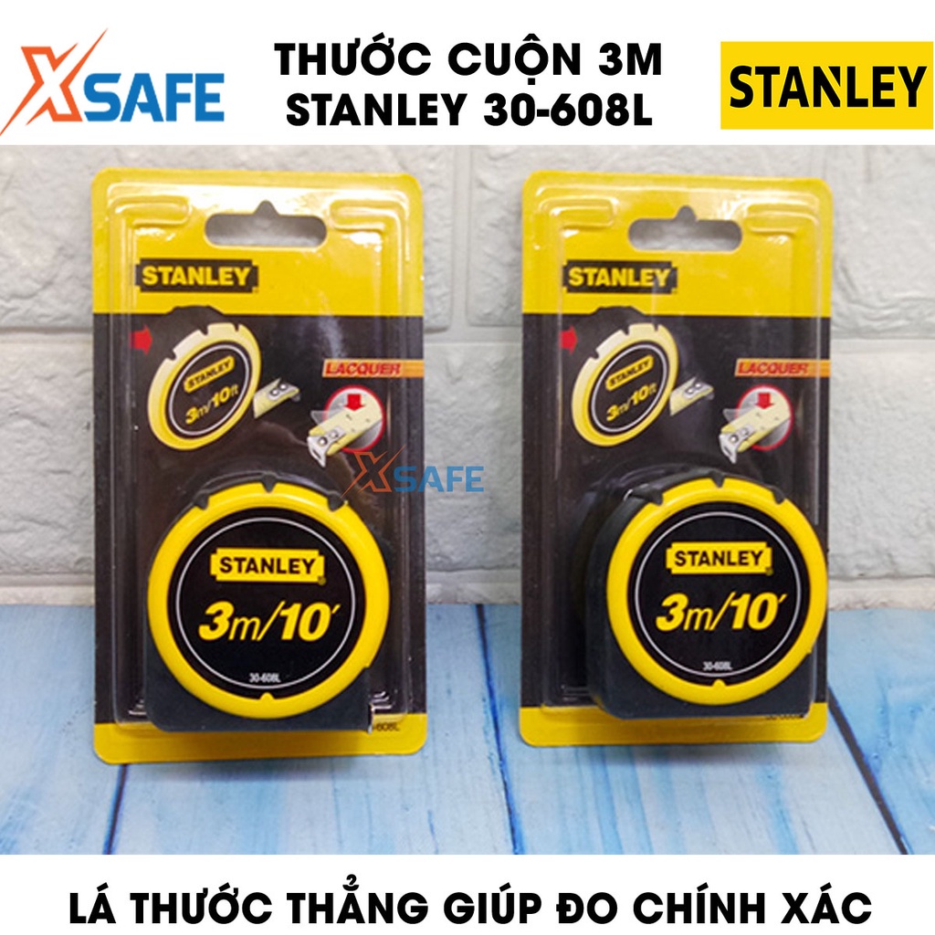 Thước cuộn STANLEY lưỡi thép dẻo Thước cuộn cầm tay vỏ nhựa ABS bọc cao su bền bỉ, dòng thước cuộn thế hệ mới