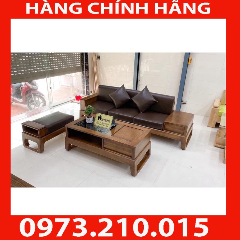 HÀNG CHÍNH HÃNG Sofa 3 món chân quỳ gỗ sồi Nga 100% nhỏ gọn, giá tại xưởng giá gốc tại xưởng