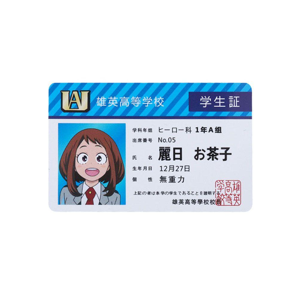 QUINTON Kids Toys Midoriya Student ID Card School Food Card Teacher Cards My Hero Academia Collection Card Fans Cosplay Toys Anime Peripheral Katsuki PVC Fans Collection Bakugou Allmight