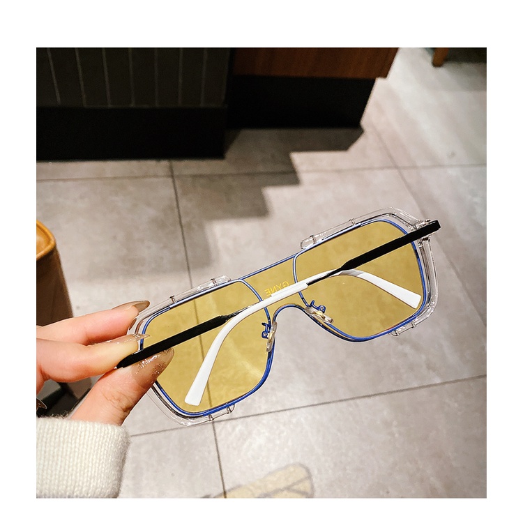 Kính Mát Gọng Vuông Kim Loại Thời Trang Cho Nam Nữ