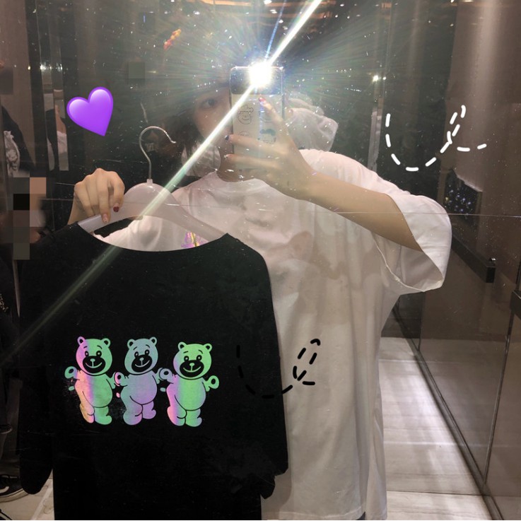 Áo Thun Phản Quang 3 Con Gấu Cotton 75%, Form rộng, Áo Thun Unisex, nam nữ Đẹp Ken T-Shirt.