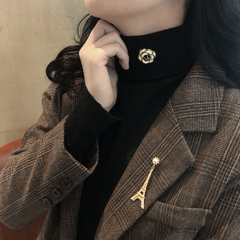 Set 4 ghim cài áo hình hoa hồng sang trọng