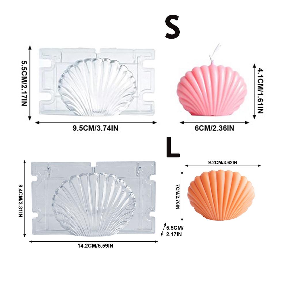 Khuôn Làm Bánh / Xà Phòng / Nến Hình Vỏ Sò 3D Bằng Silicone