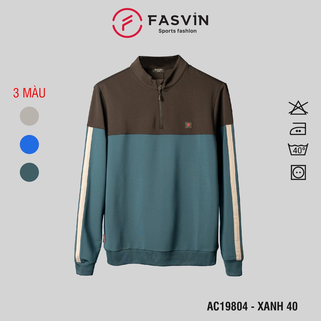 Áo thể thao nam Fasvin AC19804.HN cổ tàu chất vải thun dầy dặn mềm mại.