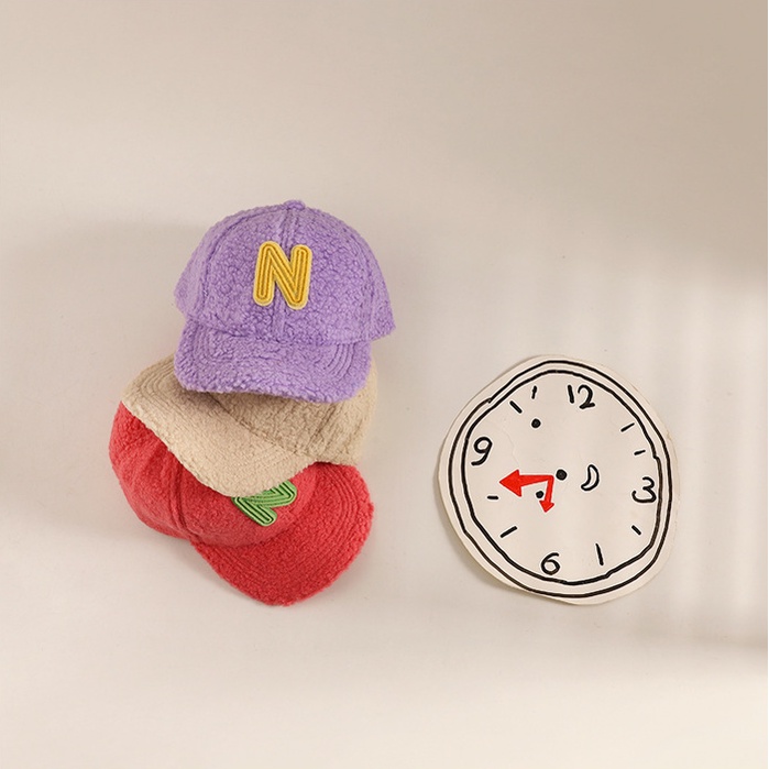 Mũ Lưỡi Trai Màu Sắc Kẹo Ngọt Thêu Chữ Phong Cách Hàn Quốc Cho Bé