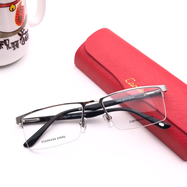 Kính gọng Nửa viền ARMANI Stainless Steel cao cấp cho Nam - EA00582