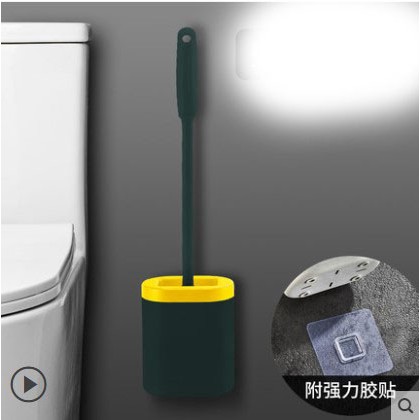 Bộ cọ toilet silicon vệ sinh tiện dụng màu ngẩu nhiên