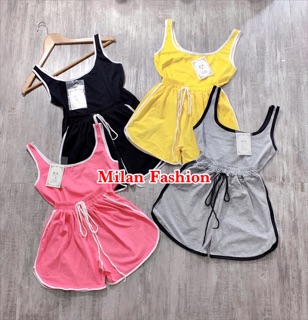 Bộ đồ thể thao chất cotton ( video quay thật )